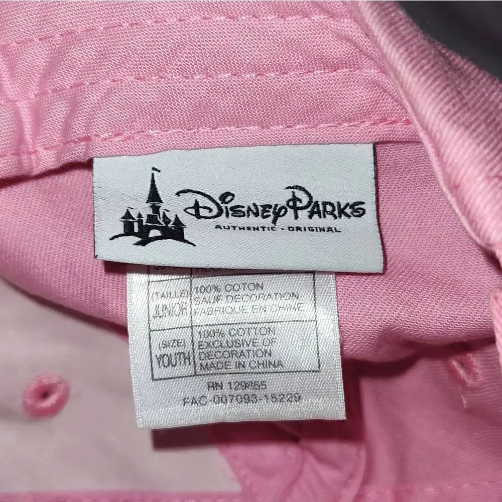 Disney Parks Youth Pink Cap Mickey Mouse Sequined Embroidered